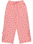 Gingham Peach Print Trousers - 13 14 Assorted
