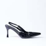 Stiletto Slingback Heel - 8 Black