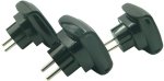 3 Pack - Eu To Sa Socket Adapter - 2 Pin To 3 Pin Plug Pin