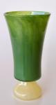 Tall Green& Yellow Glass Vase – 34X18CM