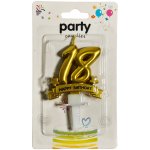 Happy Birthday 18 Gold Candle