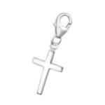 C535-C858 - Sterling Silver Cross Dangle Charm For Bracelet