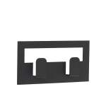 Double Towel Hook In Black 110MM Large Vindo