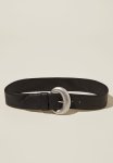 Oversized Soft Belt - Black silver