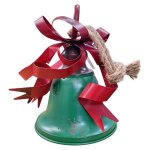 Metal Green Liberty Bell With Bows 20CM