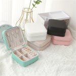 1PC Jewelry Storage Box Simple Portable Jewelry Box Earring Ring Necklace Storage Box
