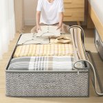 1PC Bed Bottom Storage Bag Visible Window Storage Bag Large Capacity Storage Bag For Quilts Clothing Toys Books And Other Daily 