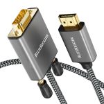 Bluerigger 10FT HDMI To Vga Cable 1080P 60HZ - Compatible With Desktop Laptop Monitor Projector Hdtv