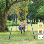 3-IN-1 Toddler Swing Set Indoor outdoor Baby Swing With Foldable Metal Stand Kids Swing Seat For Playground 3 In 1 Kids Swing Se