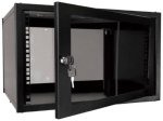 Cattex CP49U.GLA.B.N 9U 450 Deep Wall Mount Server Cabinet Powder Coated Finish Shatterproof Glass 1-WAY Or 2-WAY Fans Optional