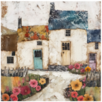 Stretched Canvas Coastal Cottage