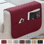 1pc Waterproof Stitching Sofa Armrest Cover With Storage Pocket For Sofa Couch Bedroom Office Living Room Home Decor Washable Couch Cover For Dog