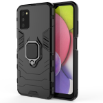 Galaxy A03 Core Shockproof Black Panther Magnetic Ring Stand Cover