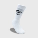 Umbra Umbro 3-PACK Stripe Crew Socks _ 169727 _ White - M White