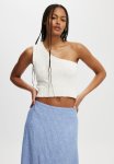 Cotton On Slub One Shoulder - Ecru