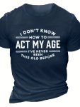 Retro Personality Joke Tee - Funny Graphic Shirt For Men Casual & Comfy Streetwear