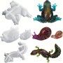 1PC Animal Resin Molds 3D Lifelike Lizard Frog Snail Shapes Silicone Molds For Resin Casting Small Animal Ornament Molds For Epoxy Resin Diy Keychains