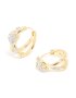 Mixed Metal Plated Diamante Medium Knot Hoop Earrings