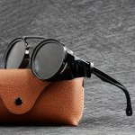 Steampunk Oversized Round Fashion Glasses For Men & Women - Retro Fashion Anti-reflective Lens Perfect For Parties & Travel