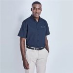 Mens Short Sleeve Cotton Twill Moderna Shirt