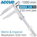 Vernier Caliper 1000MM 0.08MM Acc. 150MM 0.02MM Grad S steel