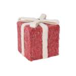 Giftbox Polyfoam And Polyester 12X12X13CM Felt Finish Red