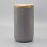 Grey Ceramic Storage Canister - Large 10 X 18.5CM