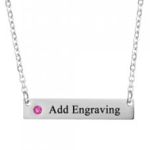 JONE101787 - Personalized Name & Birthstone Necklace Stainless Steel