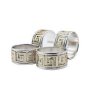 4 Piece Silver With Gold Versace Napkin Rings SGN798