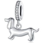 - 925 Sterling Silver Sausage Dog Pendant For Bracelet And Necklace