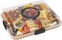 Renmxj Charcuterie Board With Clear Lid Travel Portable Cheese Board Charcuterie Boxes Cutting Boards For Kitchen House Warming Gifts New Home Gift