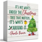 It's Not What's Under The Christmas Tree That Matters Christmas Decor Farmhouse Christmas Santa Artwork Decor Wood Square Sign D