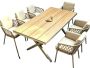 7-PIECE Outdoor Patio Dining Set With 6 Woven Rope Armchairs
