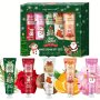 Miss Factorx Christmas Hand Cream Gift Set 5-PACK - Hypoallergenic Moisturizing Hand Lotions With Glycerin And Hyaluronic Acid For Dry Skin - Ideal Holiday