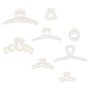8PCS Large Pearl Hair Clips Jaw Clip Set For Women And Stylish Non-slip