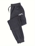 Men's Polyester Track Pants With Print - 100% Polyester Knit Fabric Mature Style Slight Stretch Cross Strap Details Regular Fit