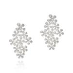 Blossom Chandelier With Accents - 18KT White Gold Vermeil