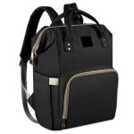 Multi-function Unisex Baby Travel Backpack With Large Storage Black