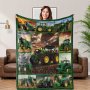 1PC Green Tractor Blanket Boys Excavator Plush Throw Blanket Soft Fuzzy Flannel Tractor Blanket For Bed Couch Sofa Decor Blanket Trucks Car Lover Toddler