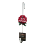 Wreath Hanger Iron 37.5CM Red And White - Red Wreath
