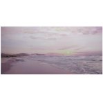 Pink Sunrise At The Beach Wall Art Canvas Painting 1200 X 600