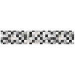 Printed Runner Vintage Tiles Black