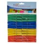 Washing Pegs - Assorted Colours - Plastic - 70MM - 24 Piece - 3 Pack