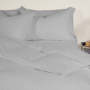 200 Thread Count Cotton Rich Percale Duvet Cover Set Light Grey - Super King 260X240CM