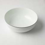 - Premium Porcelain Salad Bowl With Black Band