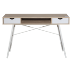 Everfurn Rain Office Desk Oak & White