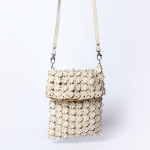 Boho Ivory Leather Passport Bag - Ivory