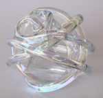 XL Clear Florescent Glass Knot 17X18CM