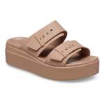 Brooklyn Buckle Low Wedge - Latte W11