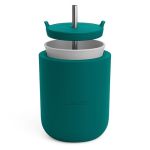 2-IN-1 Ice Cube Maker Cup Manual Silicone Ice Mold & Drinking Tumbler With Lid And Straw Portable Ice Cup For Holiday Drinks Chr